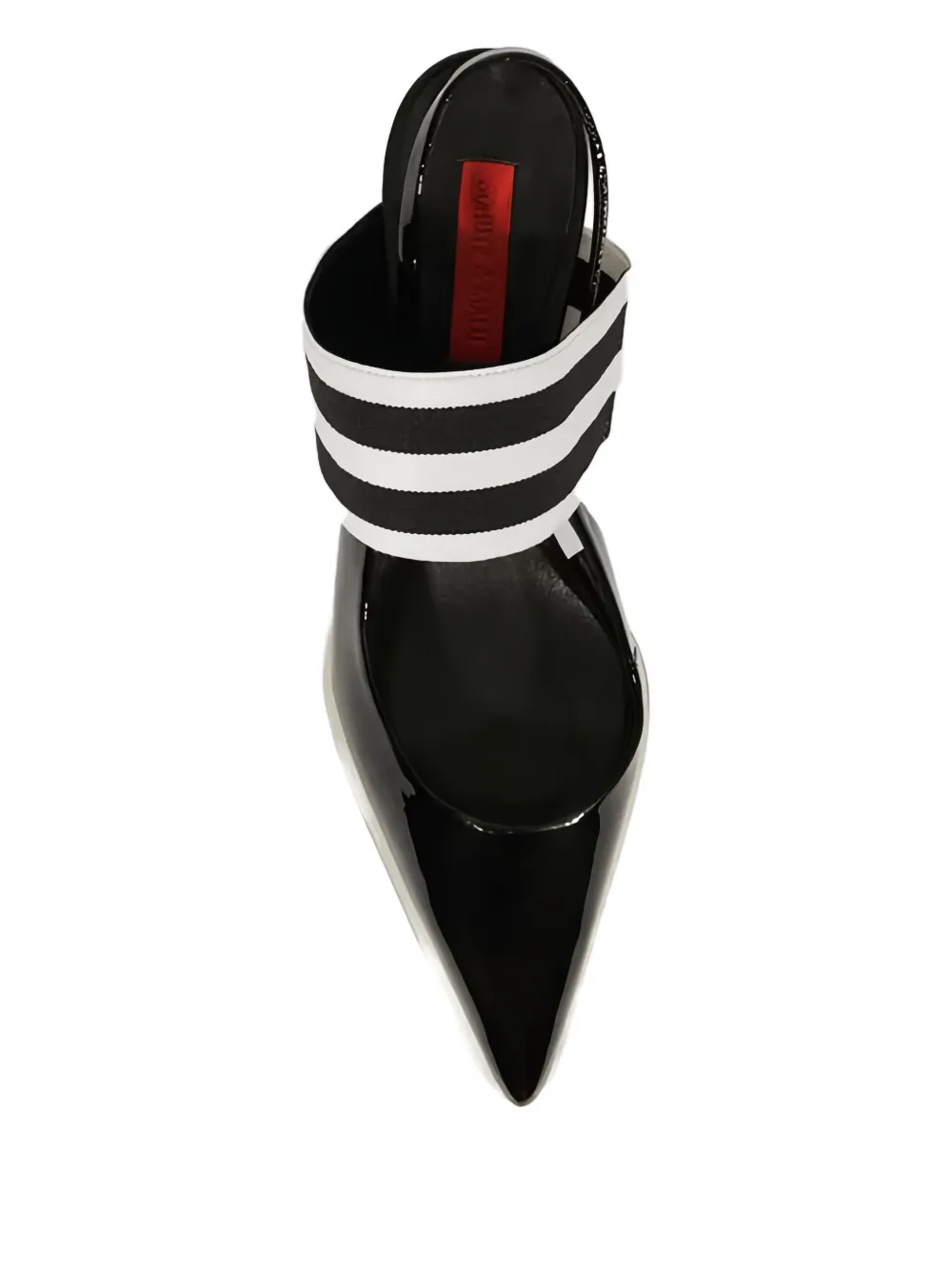 Schutz Lála gestreepte pumps met bandje en hak Zwart