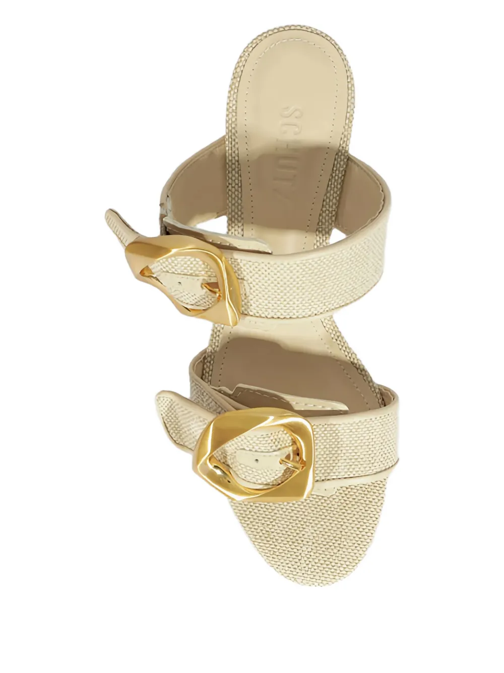 Schutz 60 mm sandalen met gespbandje Beige