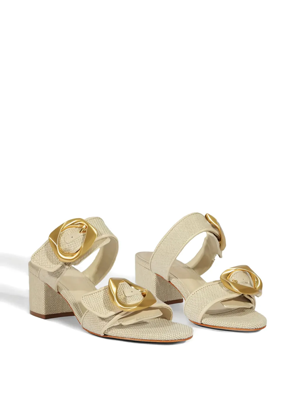 Schutz 60 mm sandalen met gespbandje Beige