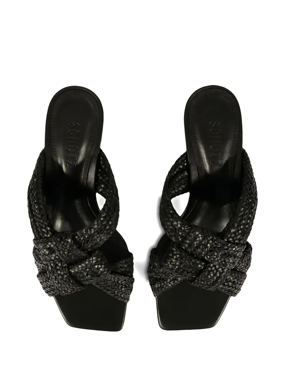 Schutz 60mm Kali Woven Knot Sandals In Black