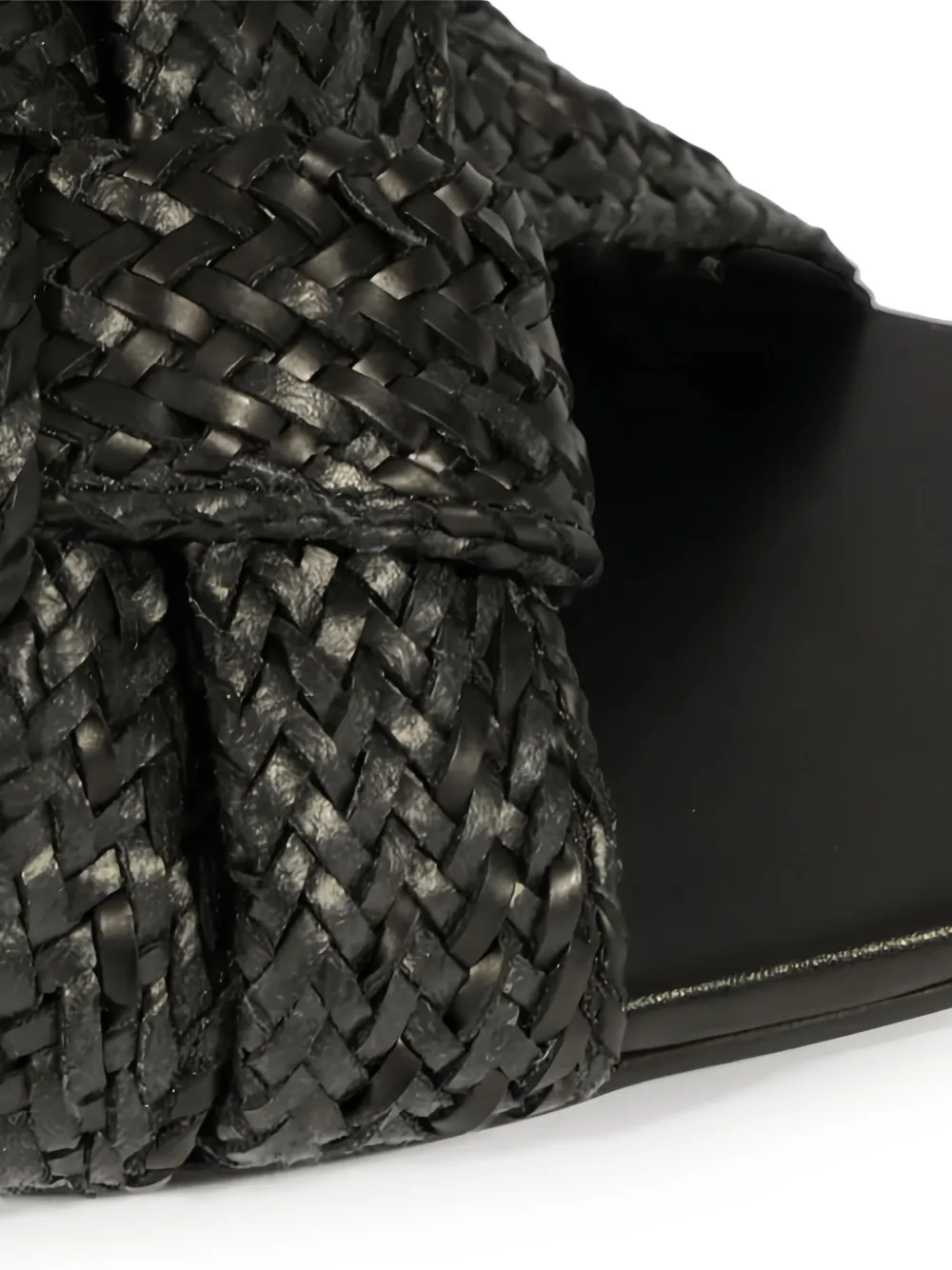 Schutz 60mm Kali Woven Knot Sandals In Black