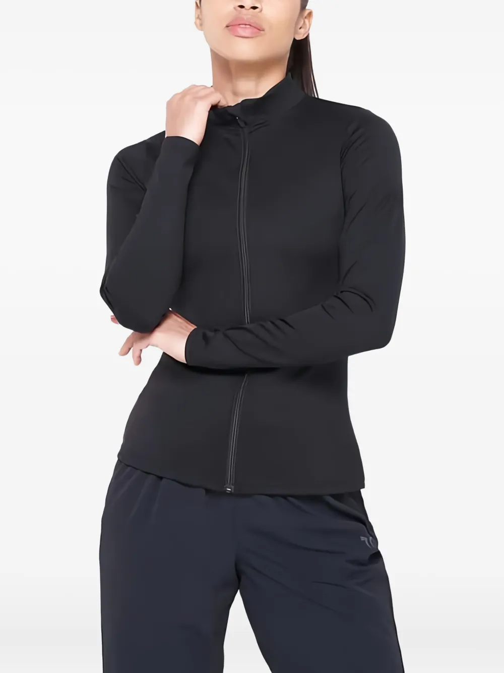 SQUATWOLF Core zip-up performance track jacket | Black | Image 1