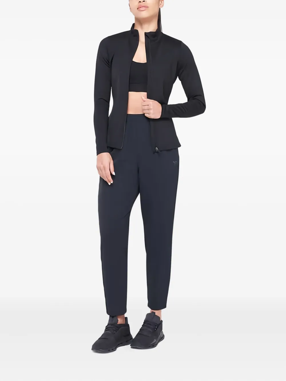 Squatwolf Core Zip-up Performance Track Jacket In Black