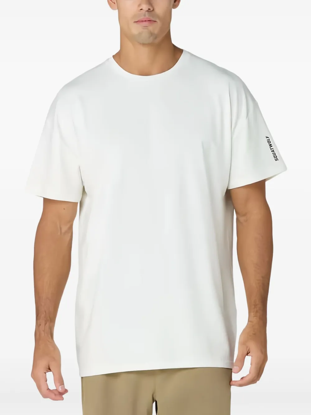 SQUATWOLF playera con cuello redondo y logo | blanco | Image 1
