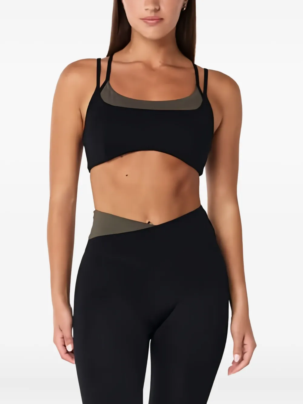 P.E Nation Sport-bh met gekruiste bandjes Zwart