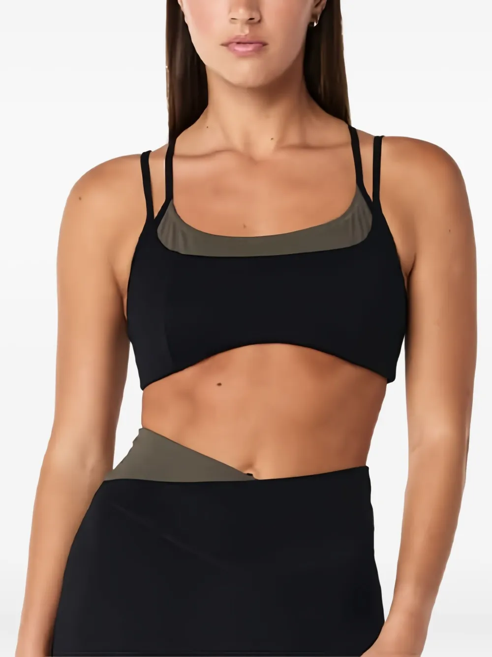 P.E Nation Sport-bh met gekruiste bandjes Zwart