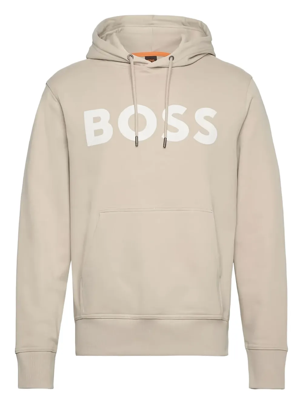 Hugo Boss Logo-print Hoodie In Neutral