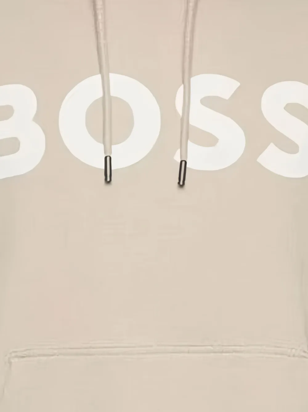 Hugo Boss Logo-print Hoodie In Neutral