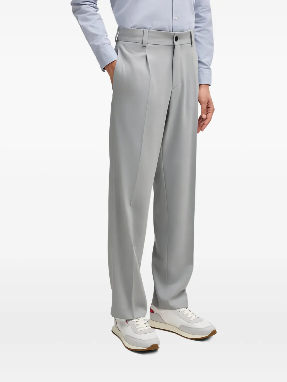 HUGO Plooibroek Grijs