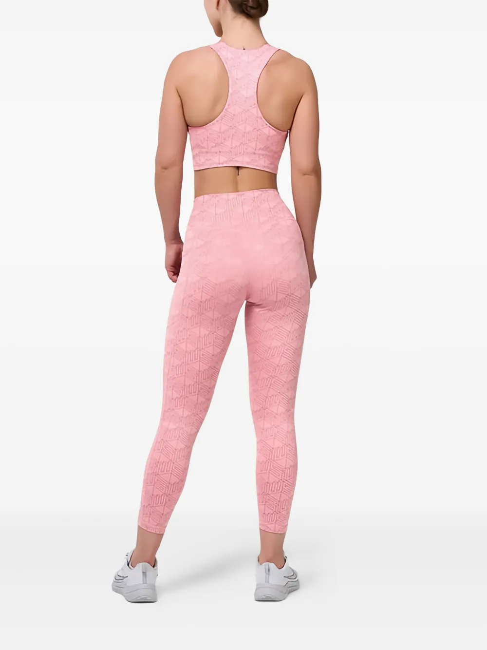 Squatwolf Brami Geometric-print Sports Bra In Pink
