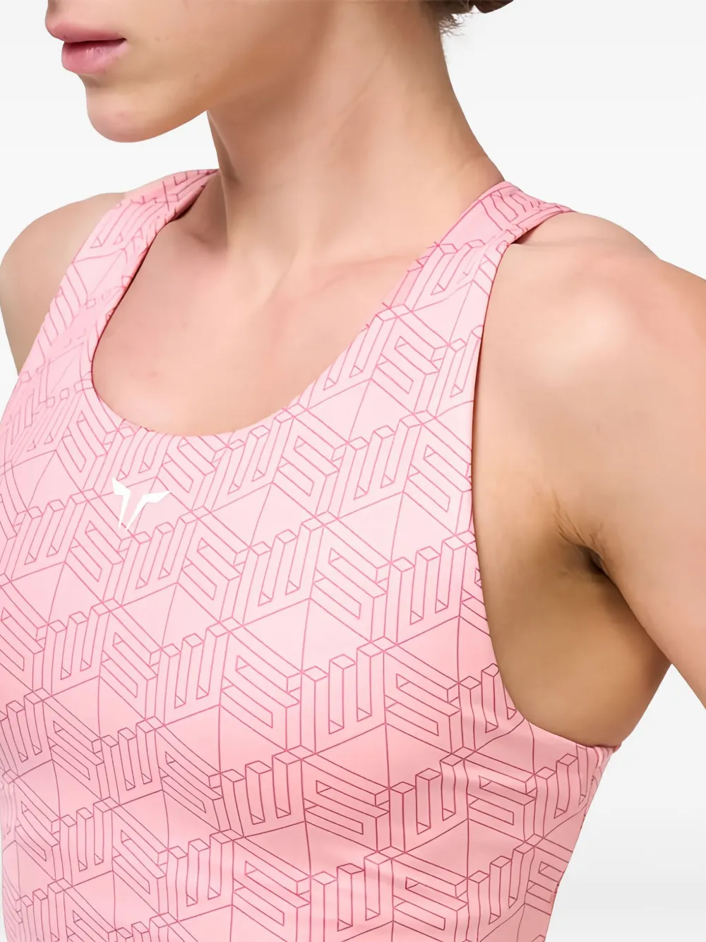 Squatwolf Brami Geometric-print Sports Bra In Pink