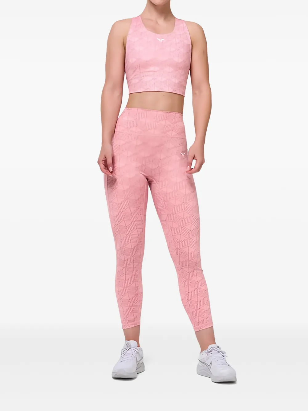 Squatwolf Brami Geometric-print Sports Bra In Pink