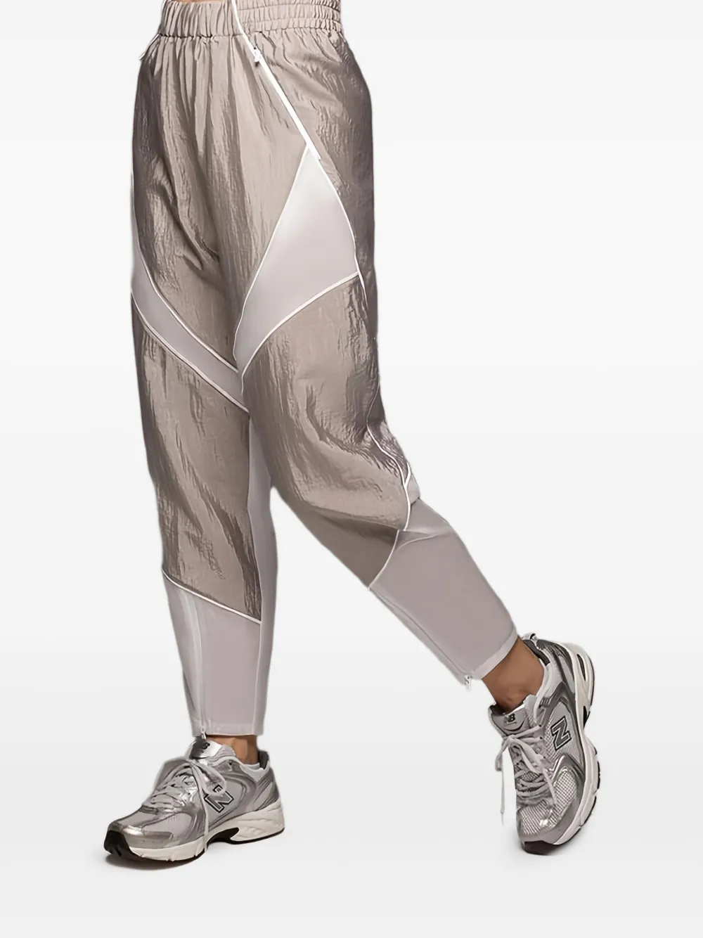 Michi Panelled Enigma Trousers In Neutral