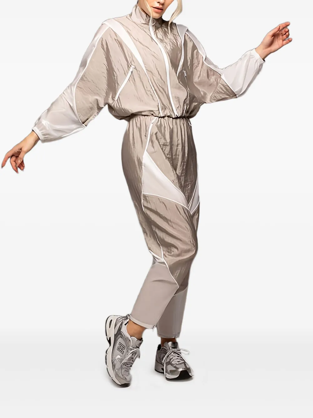 Michi Enigma broek met vlakken - Goud