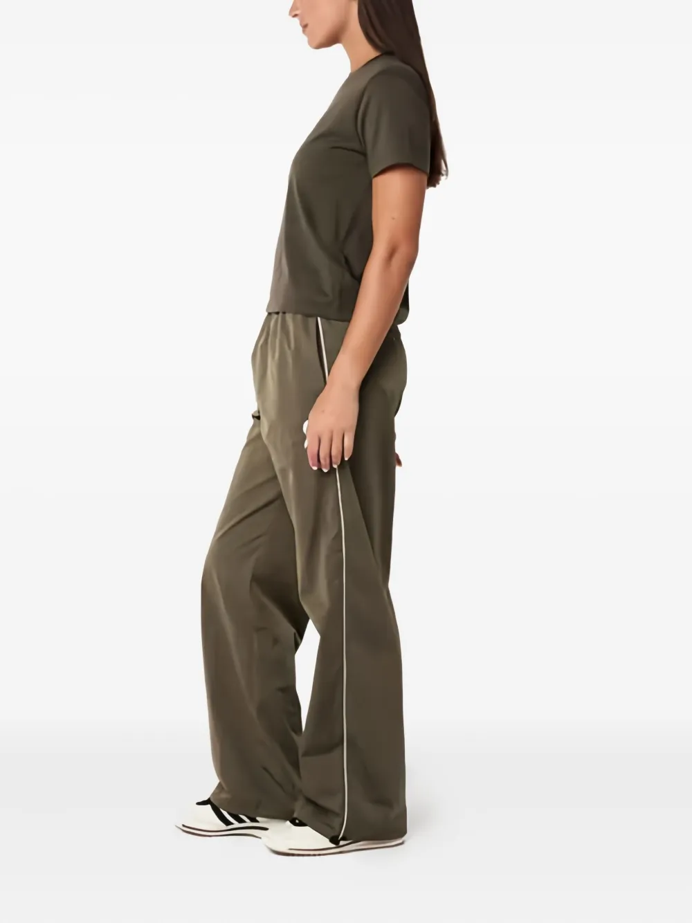 P.e Nation Switchback Piping-detail Track Pants In Green