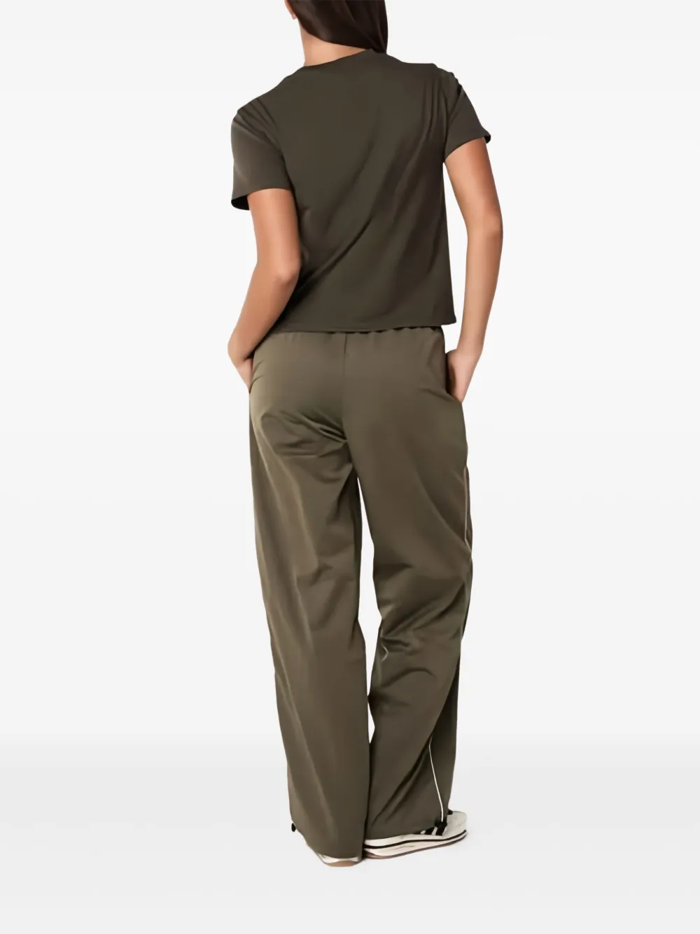 P.e Nation Switchback Piping-detail Track Pants In Green