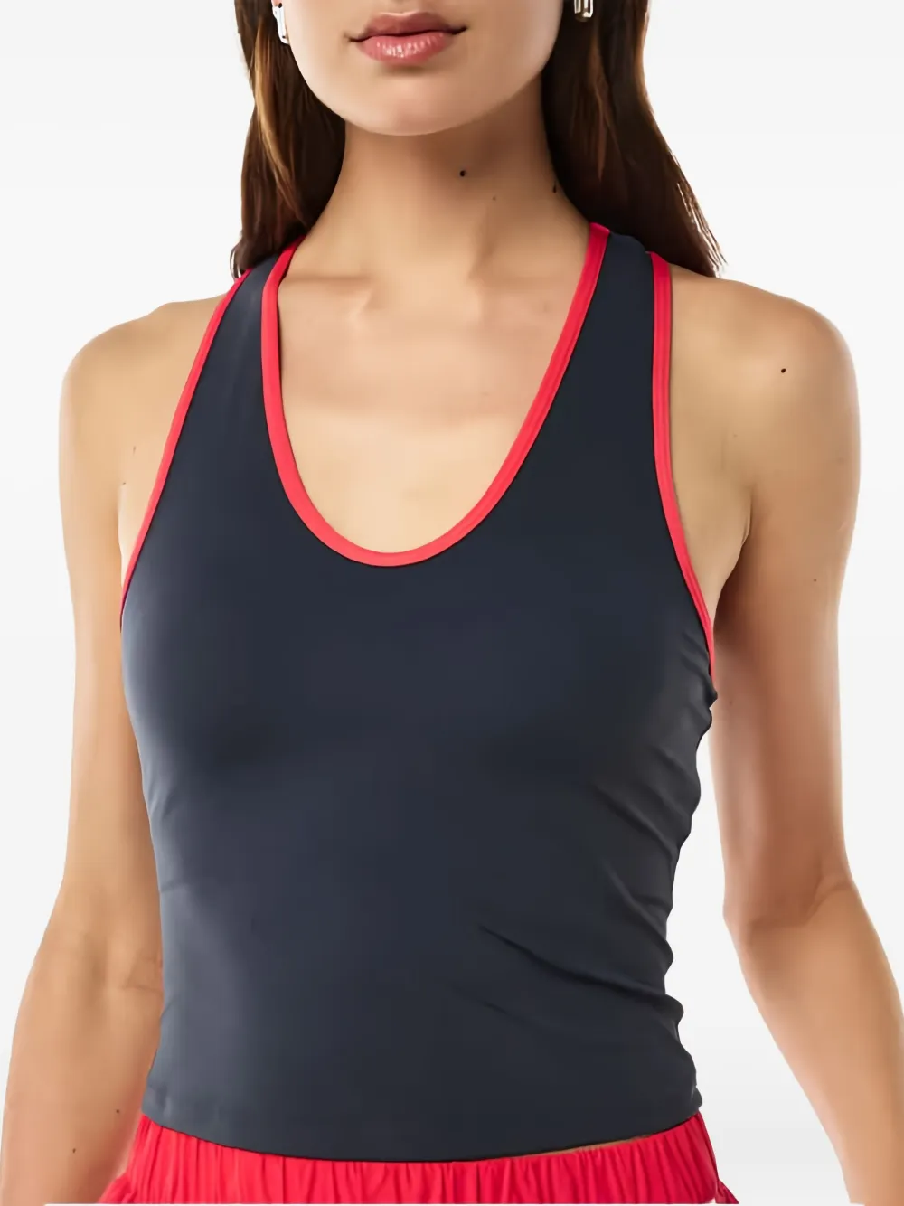 P.e Nation Renewal Contrast-trim Performance Tank Top In Blue