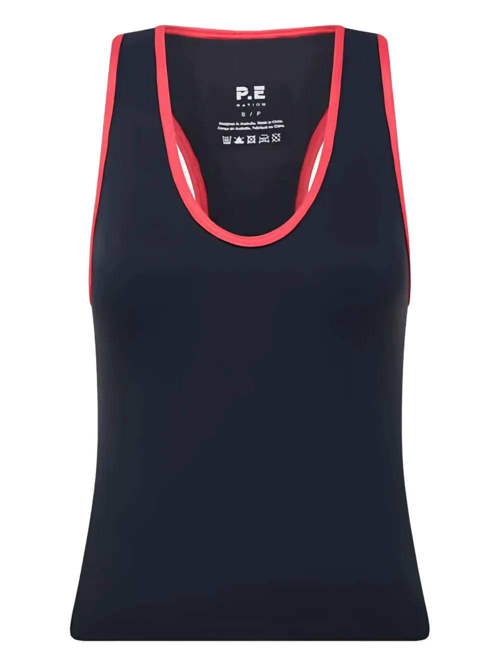 P.e Nation Renewal Contrast-trim Performance Tank Top In Blue