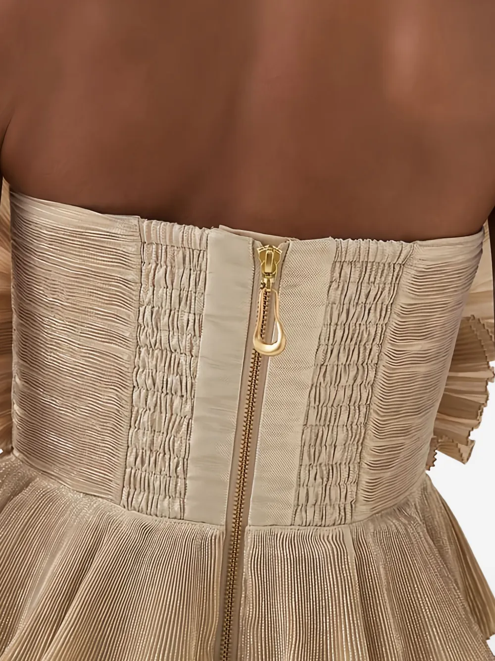 Aje Kyra Gown Dress In Gold