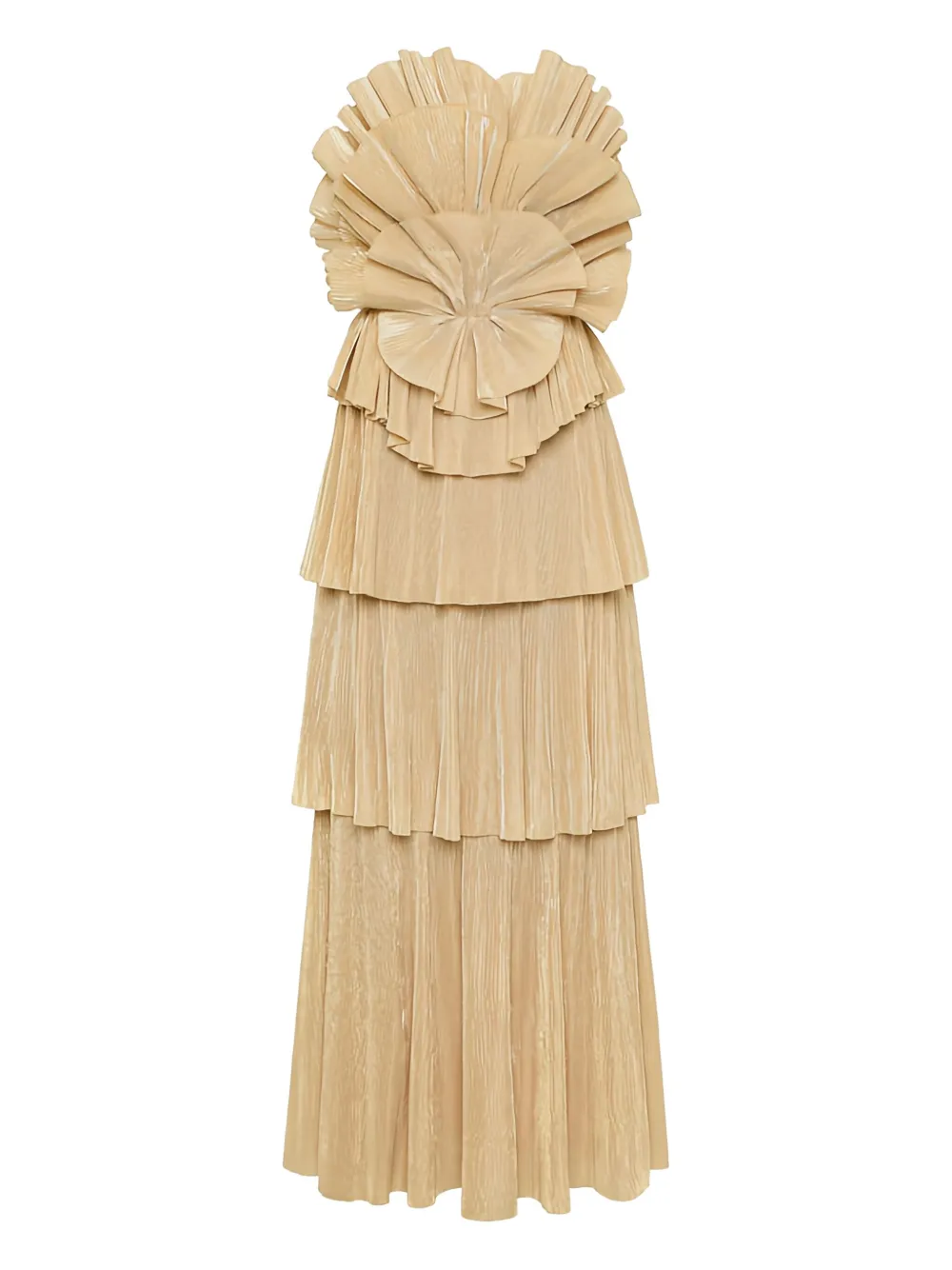 Aje Kyra Gown Dress In Gold