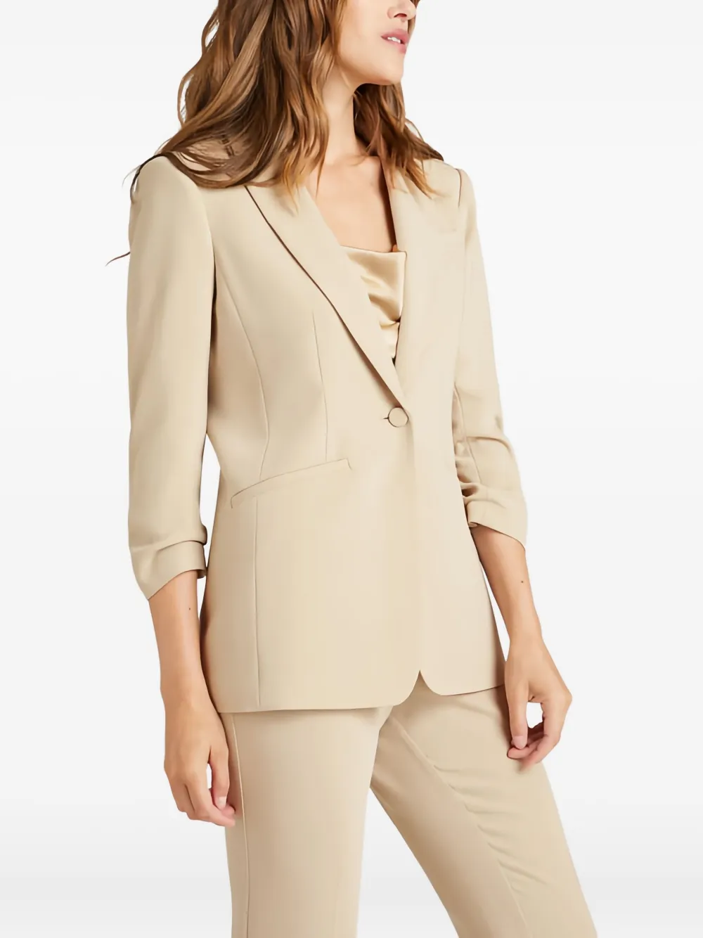 Cinq A Sept Khloe crêpe blazer Beige