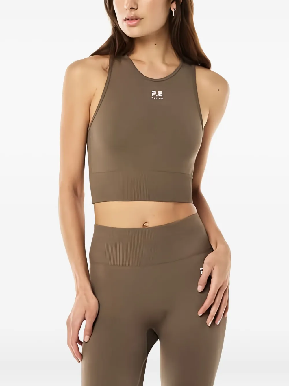 P.E Nation Naadloze tanktop Bruin