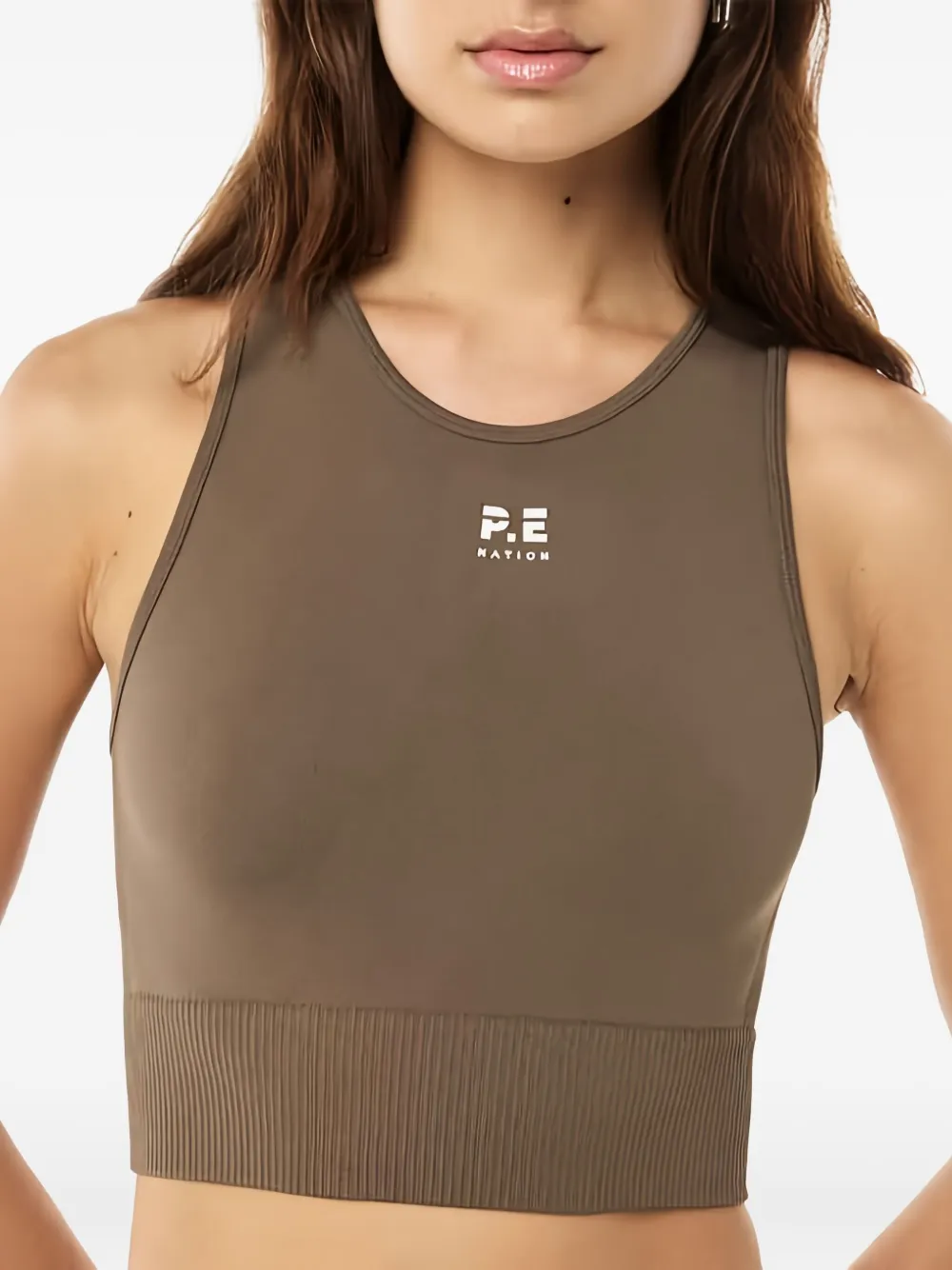 P.E Nation Naadloze tanktop Bruin