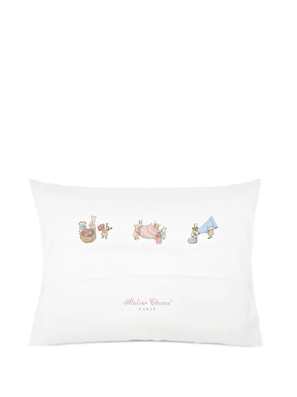 Atelier Choux Cake Print Cushion Cover In White