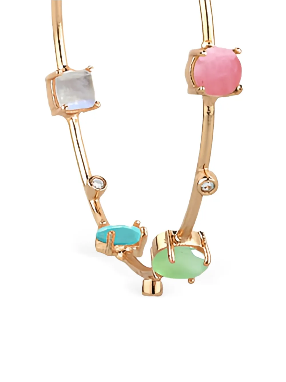 Atelier Mon Stone Hoop Earrings In Gold