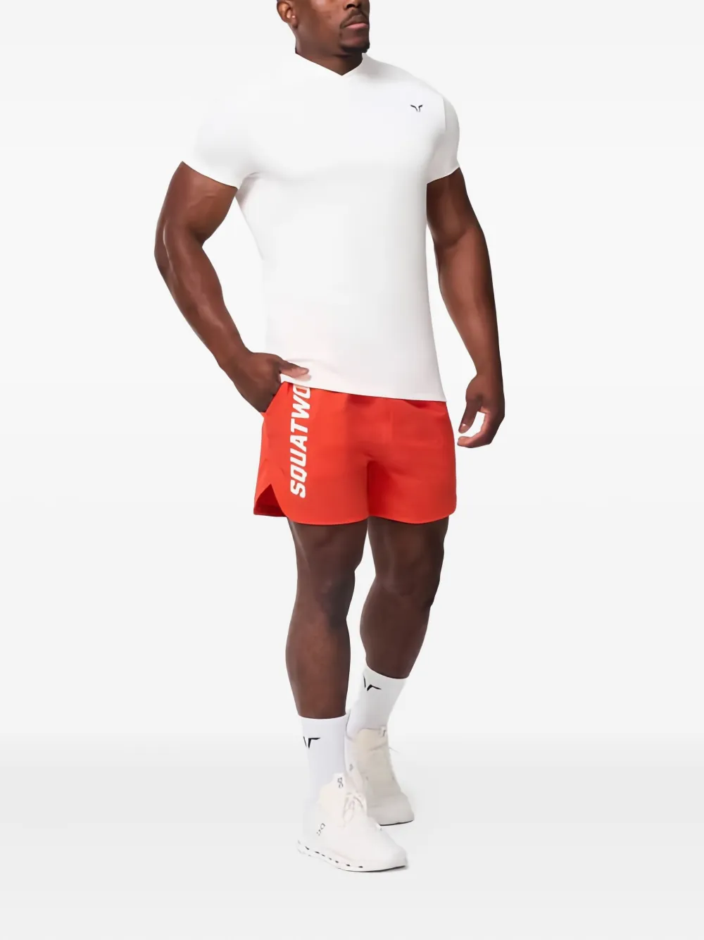 Squatwolf Summerlite V-neck Short-sleeve T-shirt In White
