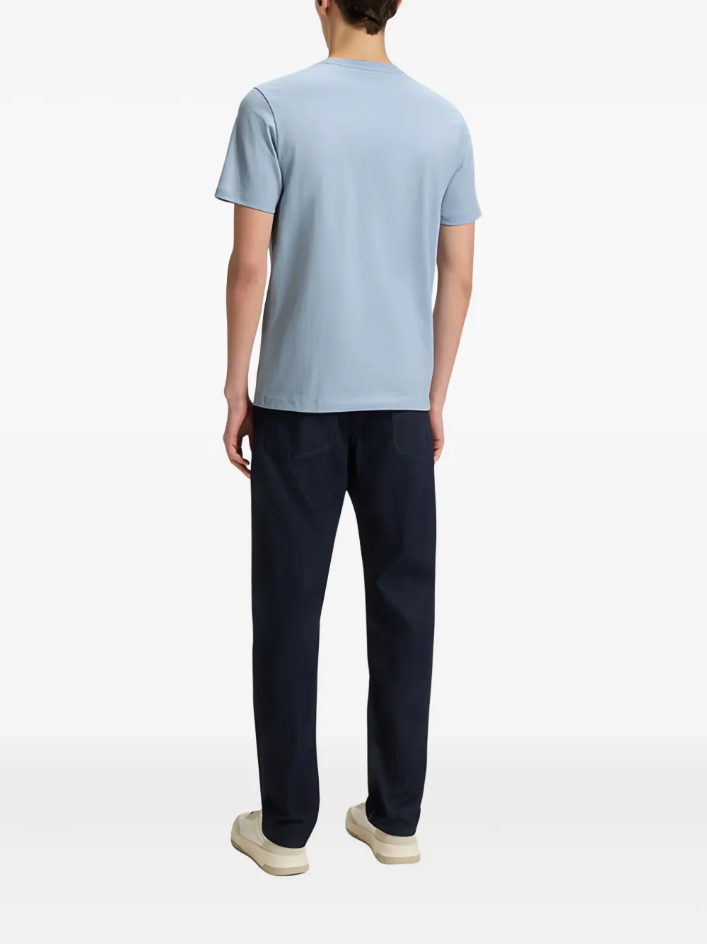 Hugo Boss Embossed T-shirt In Blue