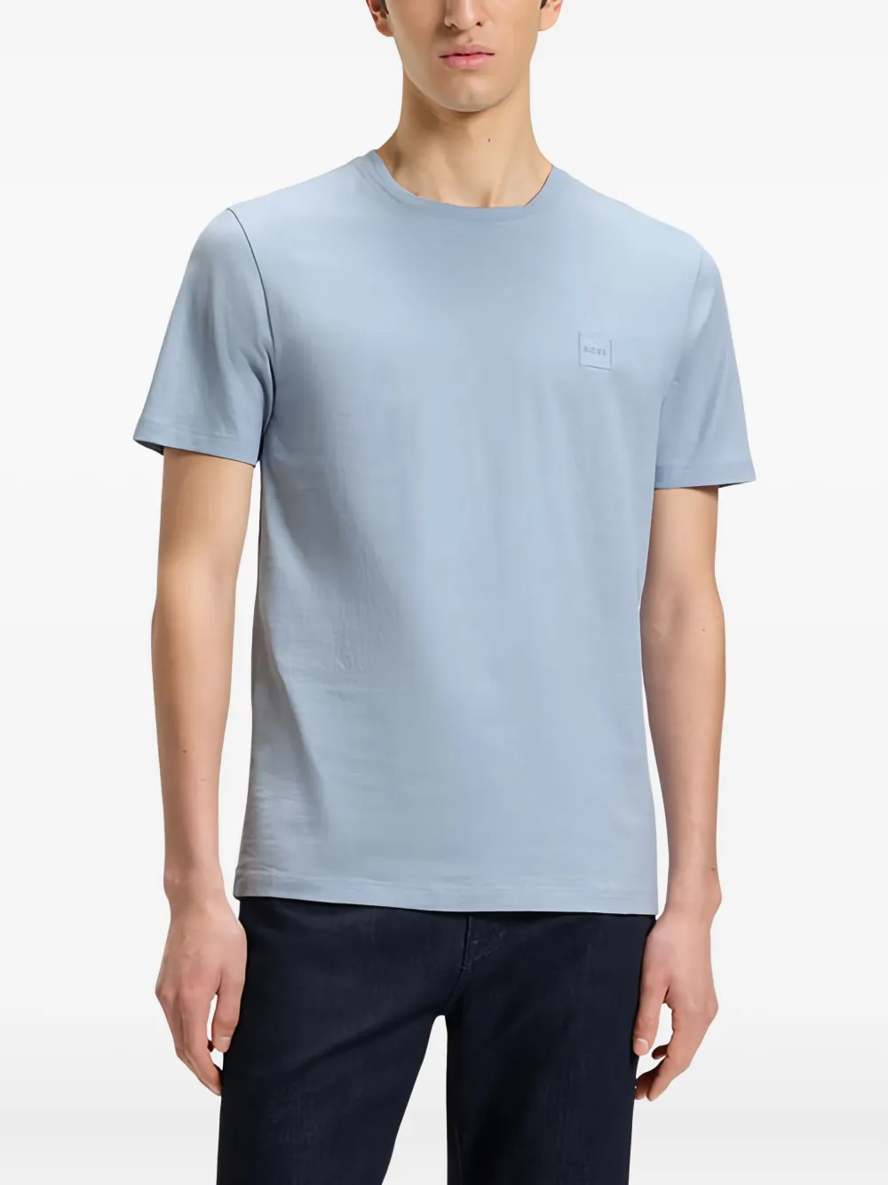 Hugo Boss Embossed T-shirt In Blue