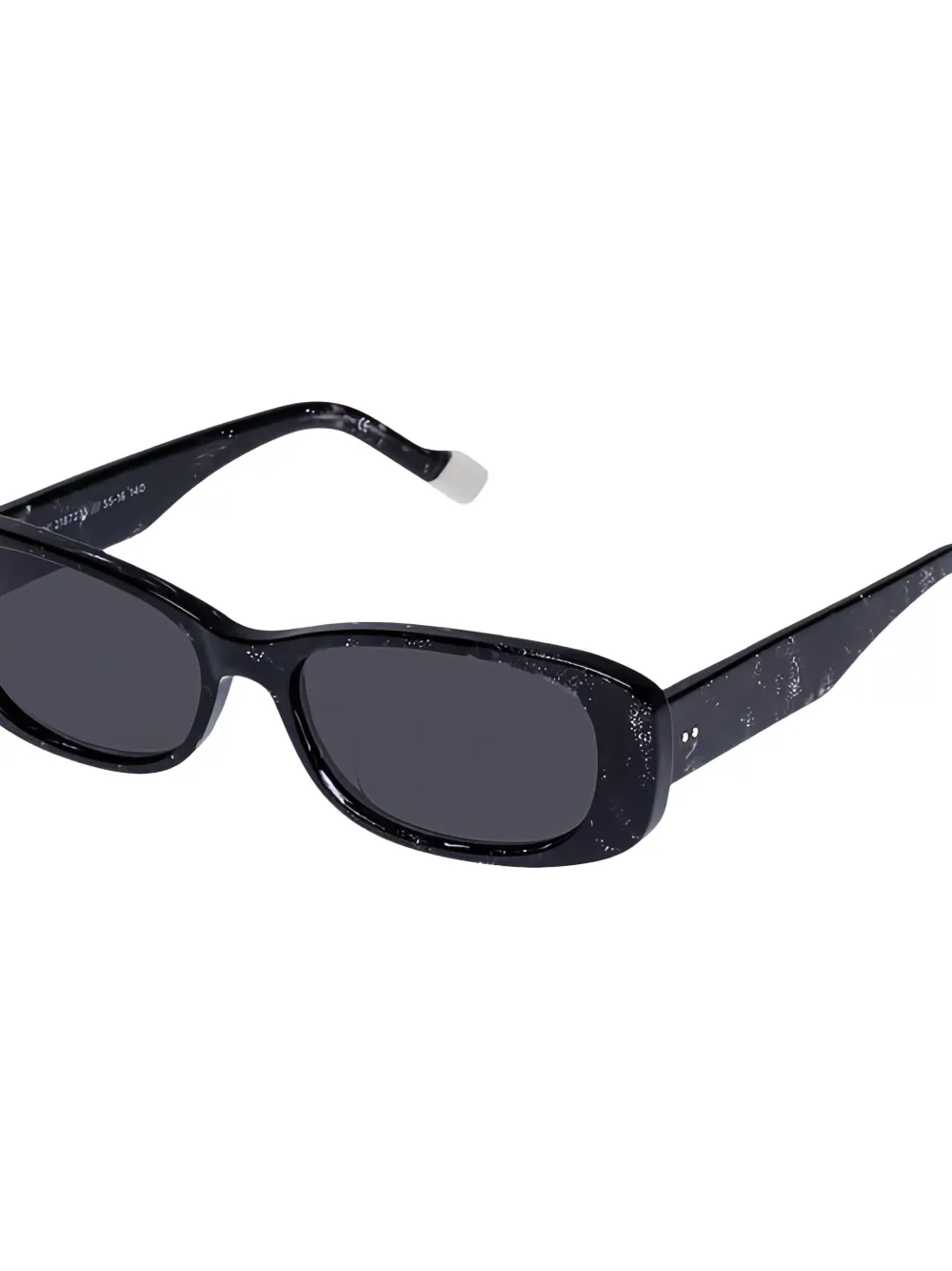 Le Specs Zonnebril met rechthoekig montuur Zwart