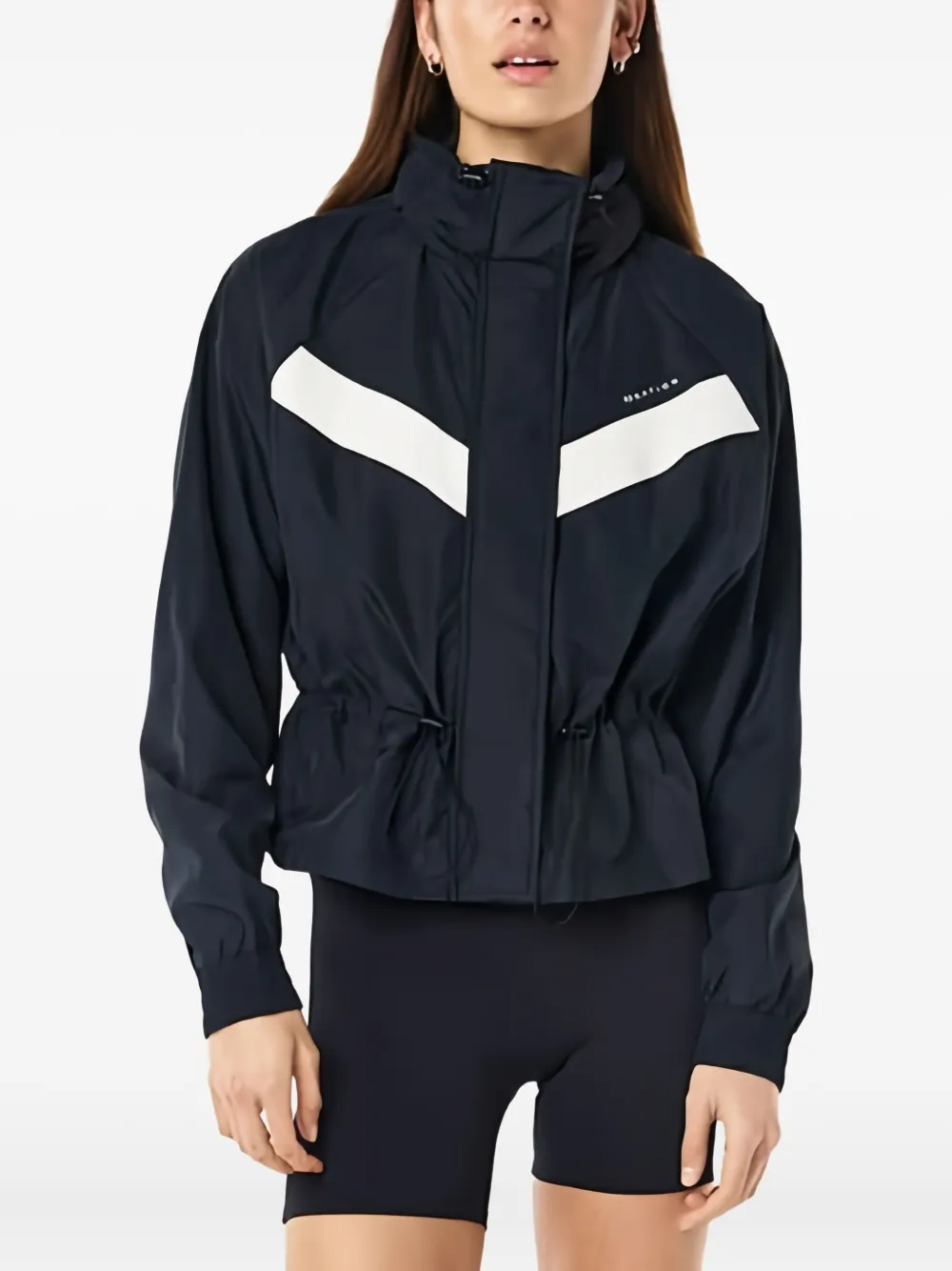 P.e Nation Shelter Chevron-detail Jacket In Blue