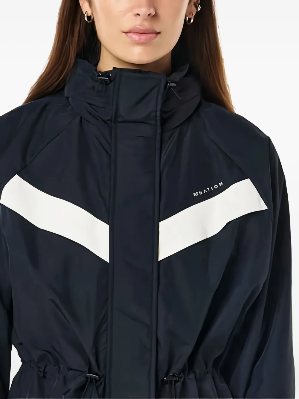 P.e Nation Shelter Chevron-detail Jacket In Blue