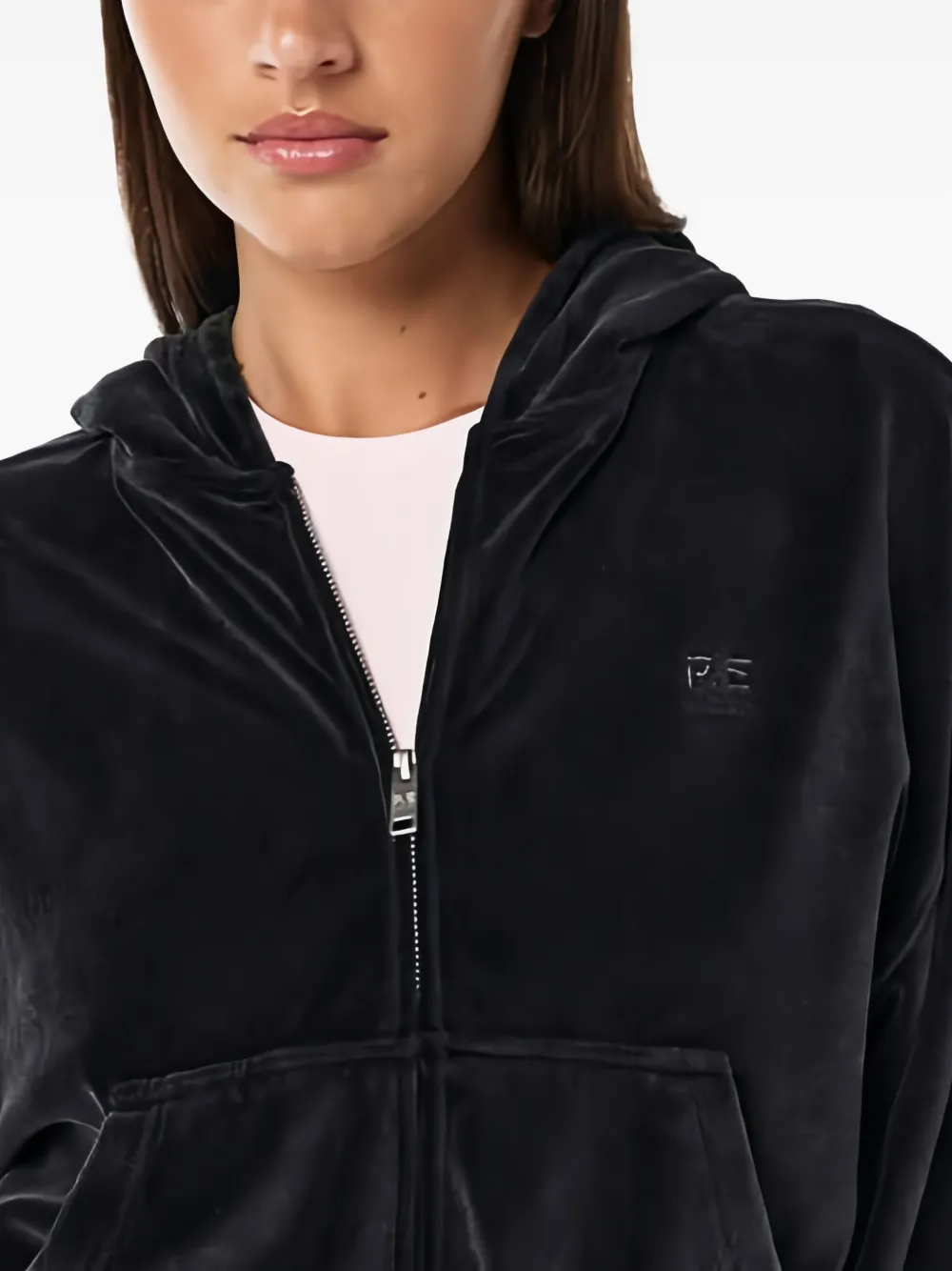 P.e Nation Zip-fastenning Hoodie In Black