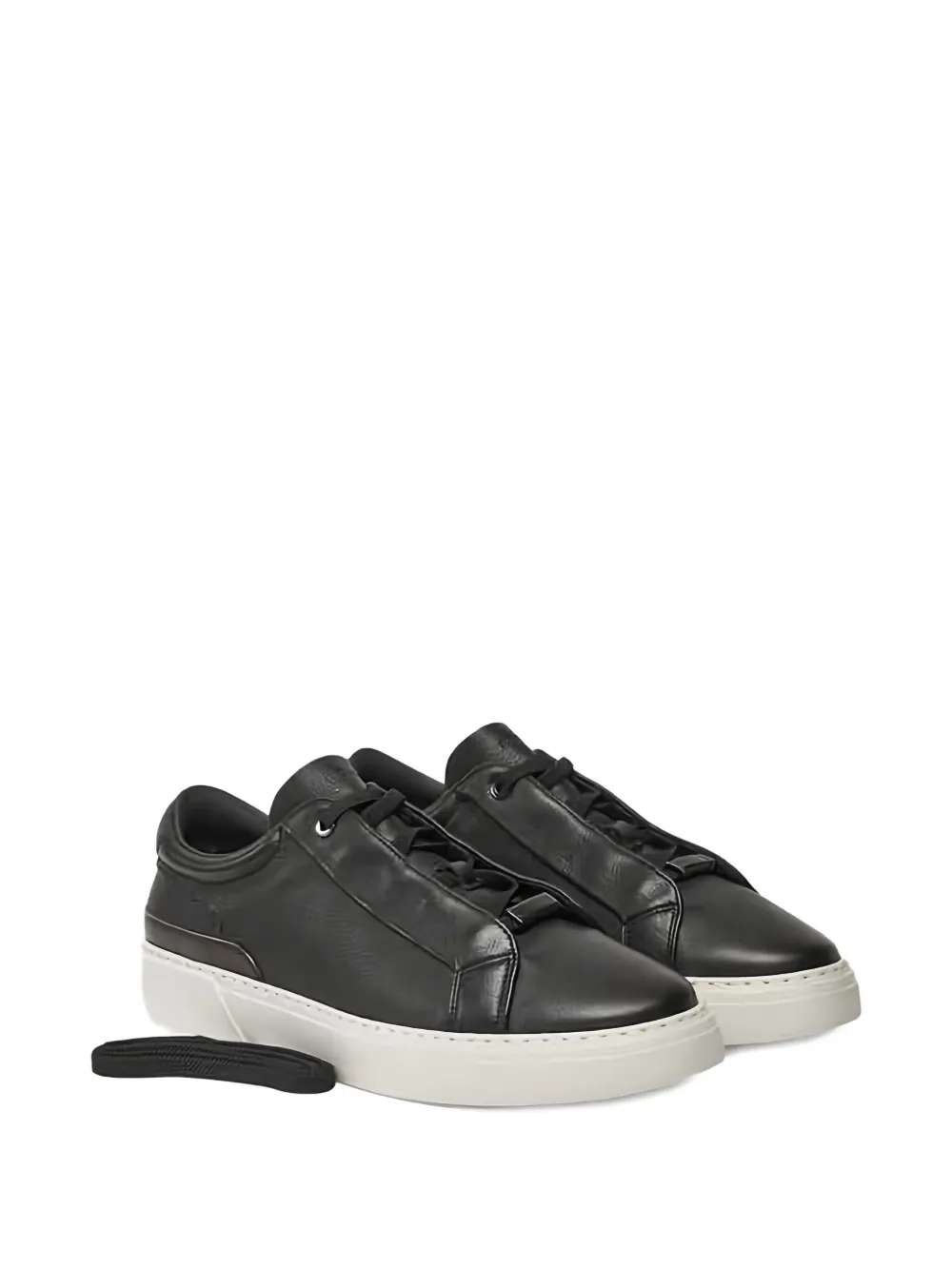 BOSS Gary leren sneakers Zwart