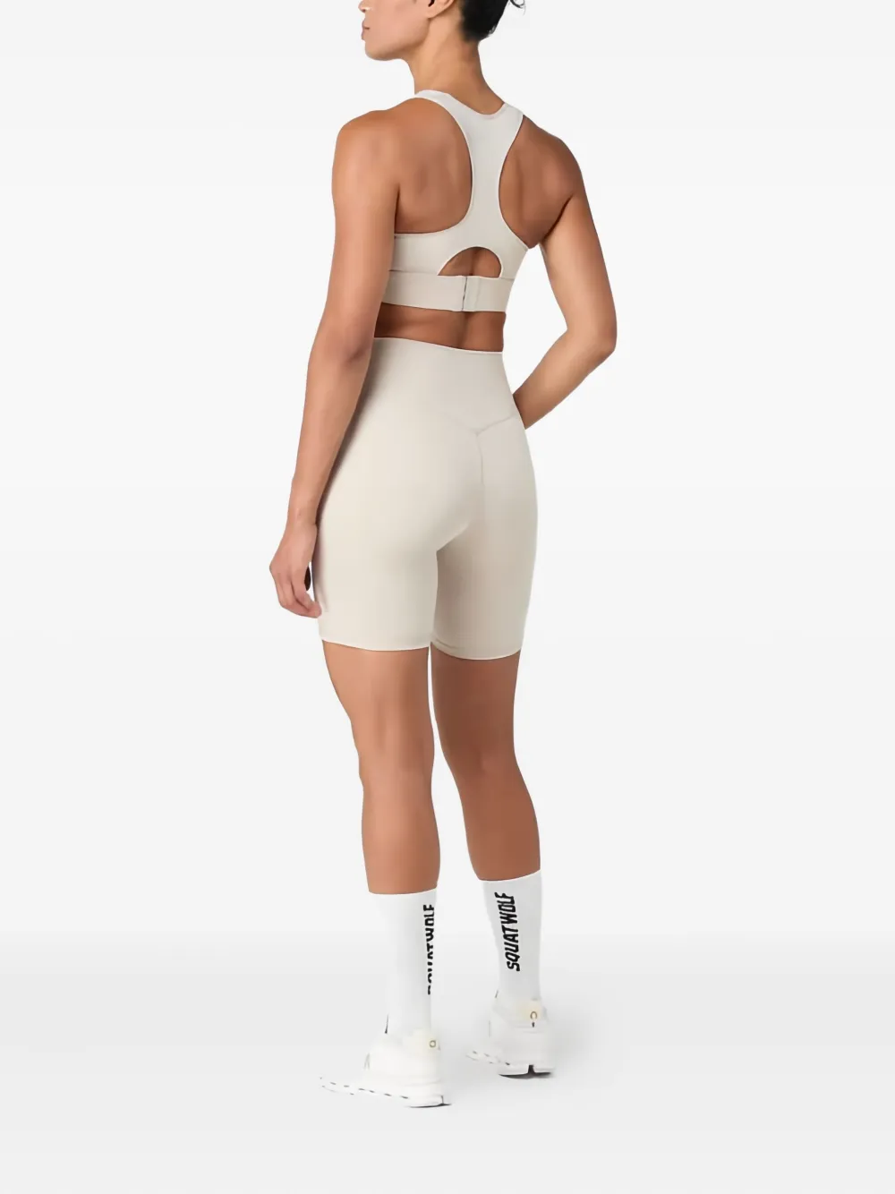 Squatwolf Logo-detail Compression Shorts In Neutral