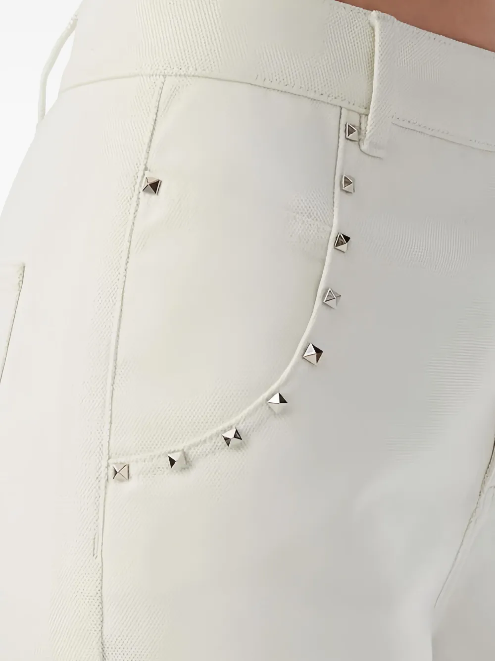 IRO Broek met studs en rits Wit