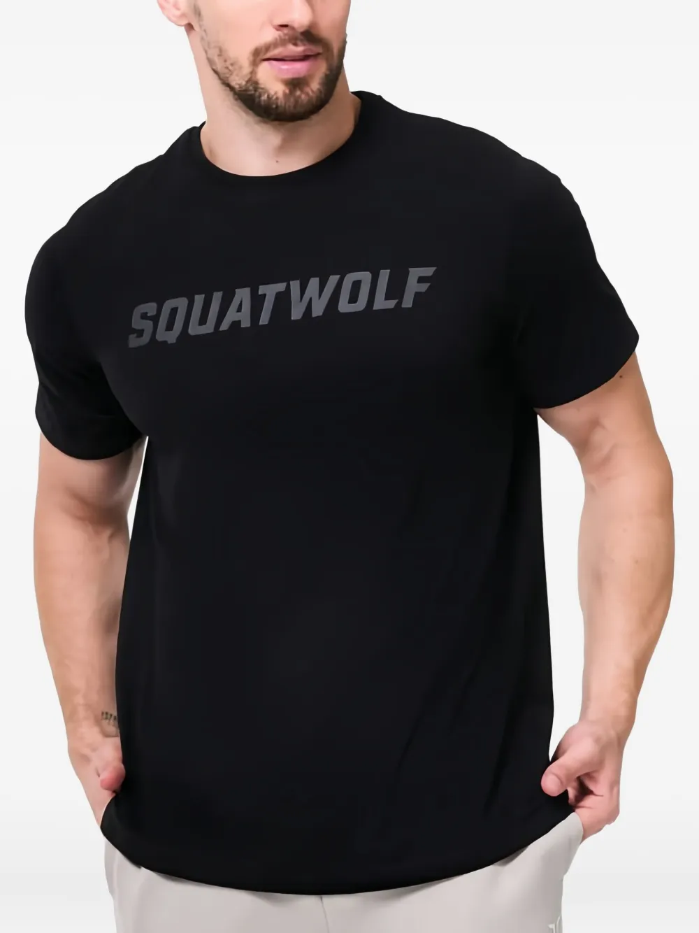 Squatwolf Short-sleeve Crew-neck T-shirt In Black