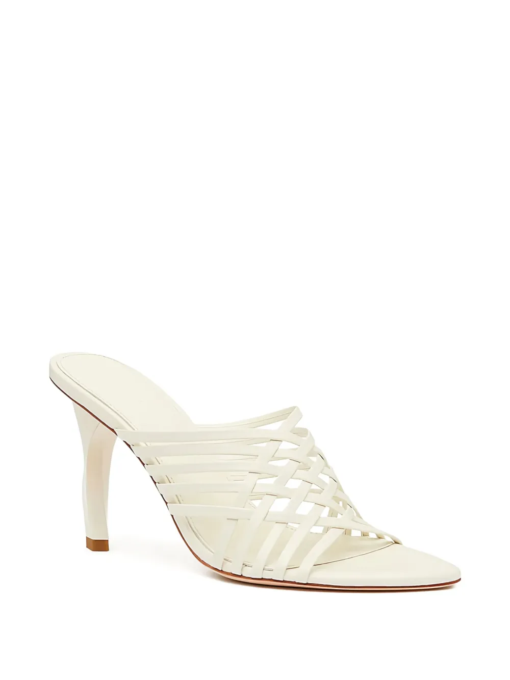 Aje 90mm Celyse Woven Heeled Sandals In White