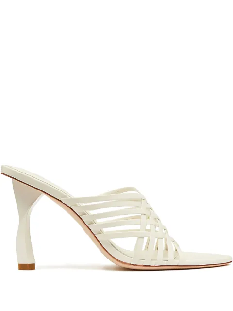 Aje 90mm Celyse woven heeled sandals