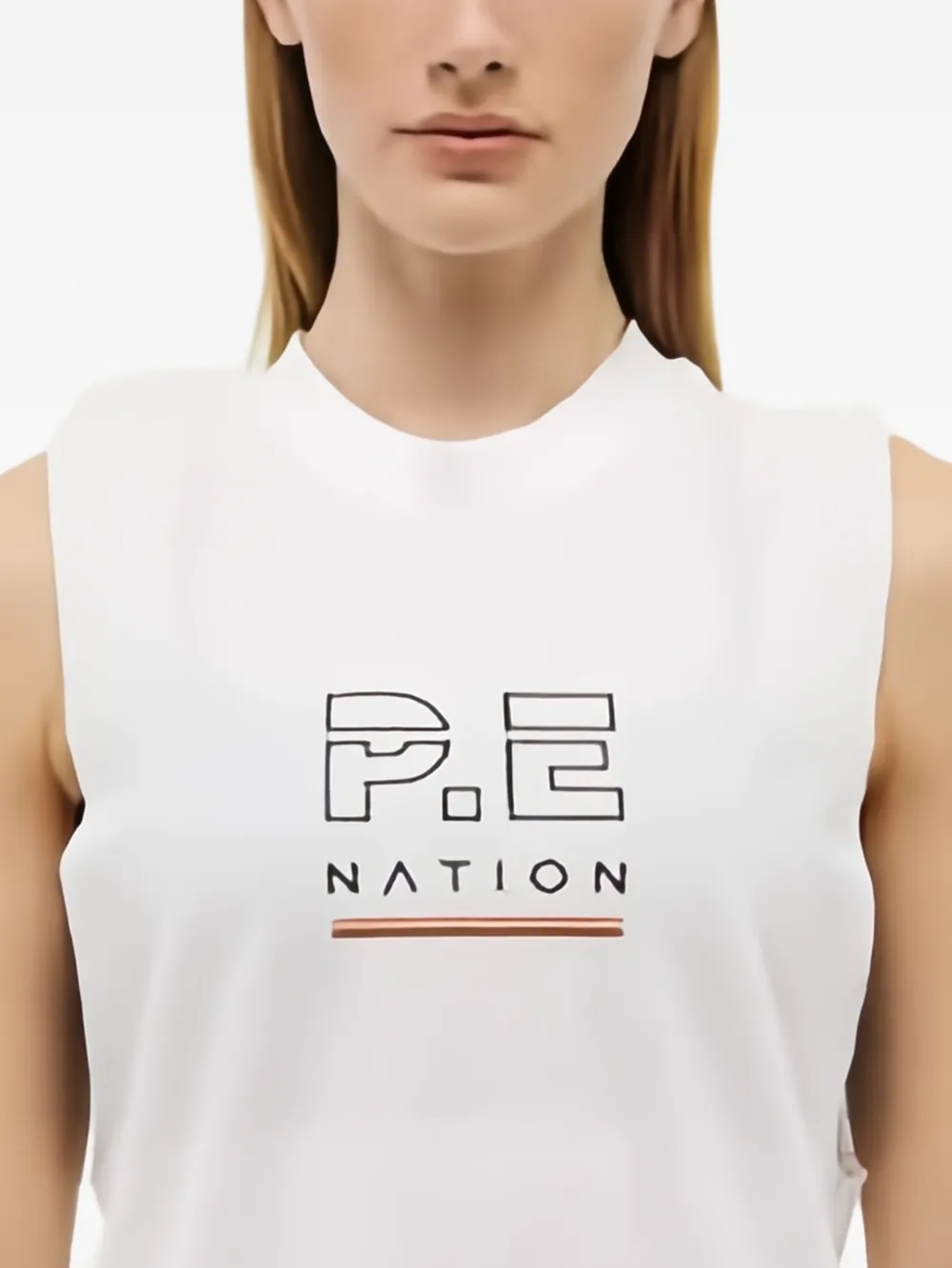 P.E Nation Shuffle tanktop met logo Wit