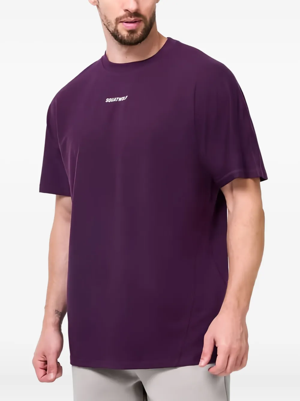 SQUATWOLF logo side-slit T-shirt | Purple | Image 1