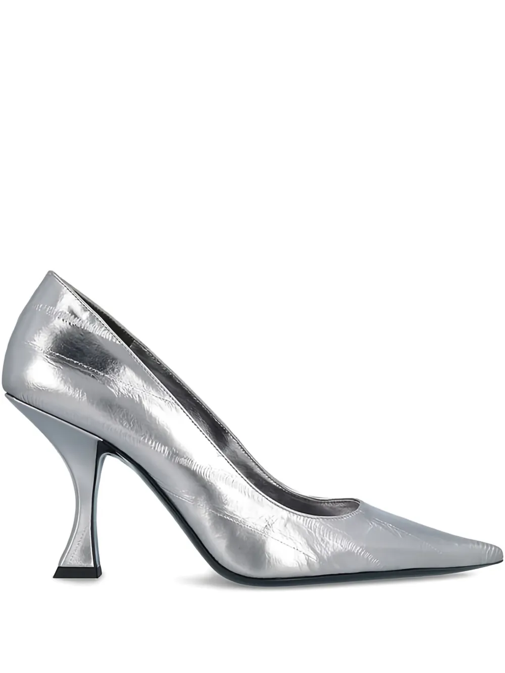 BY FAR 90 mm Viva pumps met puntige neus Zilver