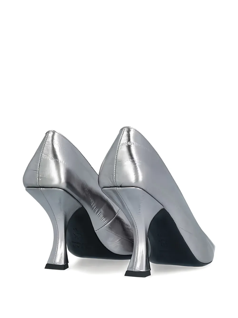 BY FAR 90 mm Viva pumps met puntige neus Zilver