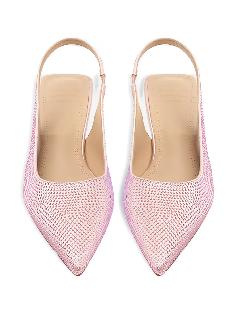 Twenty Four Haitch 50mm Arbin Embellished Slingback Pumps In Pink
