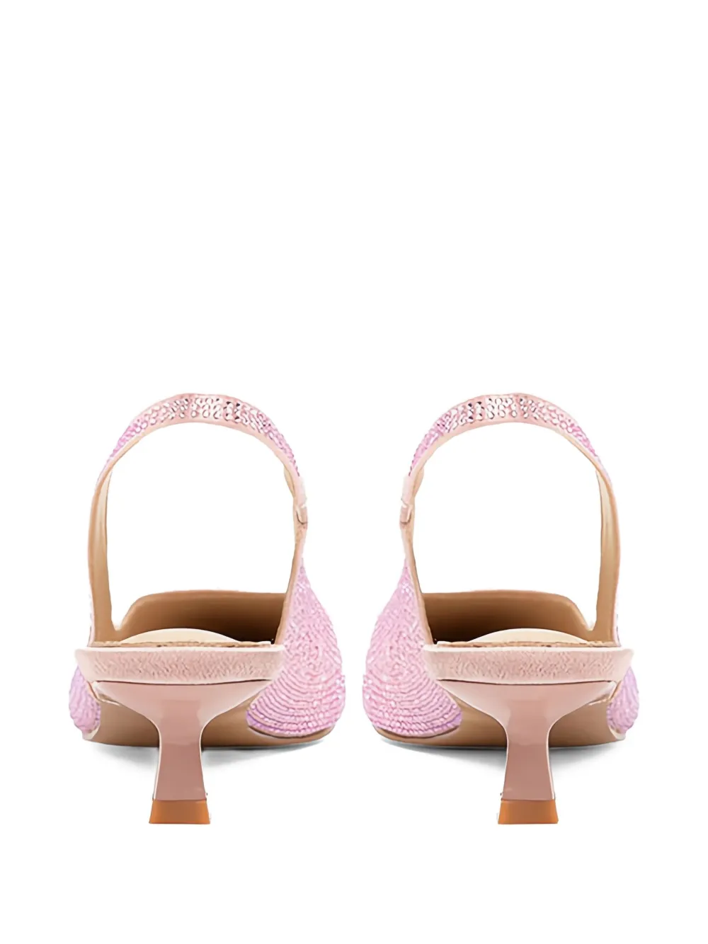 Twenty Four Haitch 50mm Arbin Embellished Slingback Pumps In Pink