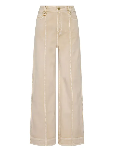 Aje contrast wide leg jeans