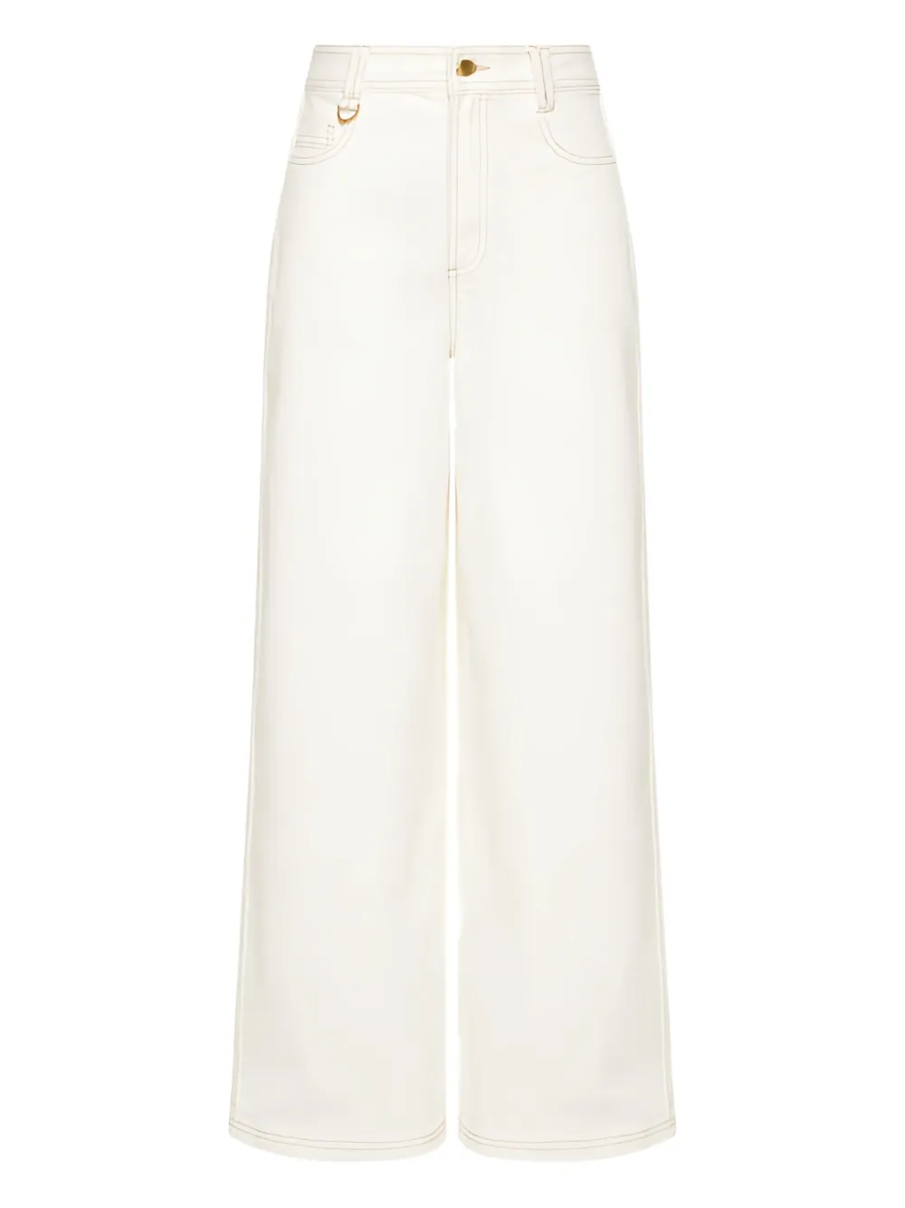 Aje Wavebreak topstitch jeans | White | Image 1